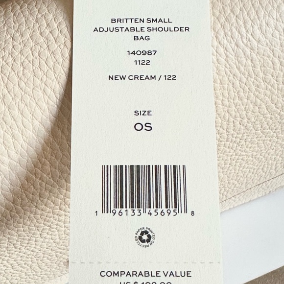 Tory Burch New Cream Leather Britten Shoulder Bag - Picture 15 of 16